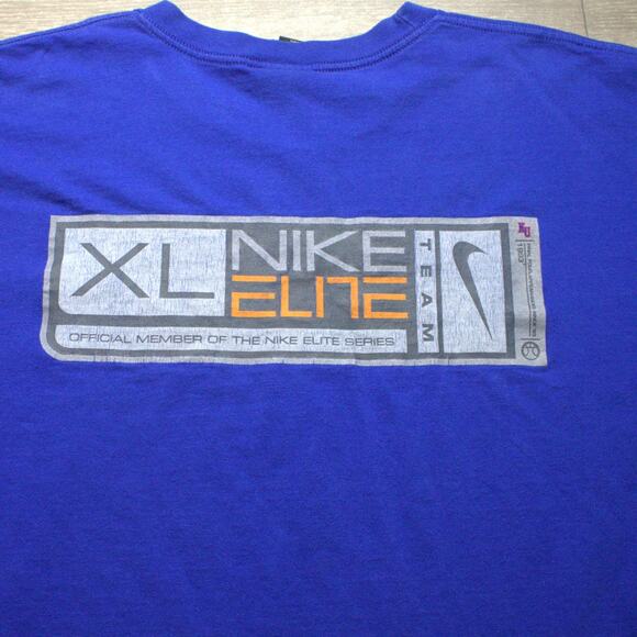 Vintage Nike Elite Kansas Jayhawks Short Sleeve T - Shirt Size XXL Color Blue - Picture 4 of 5